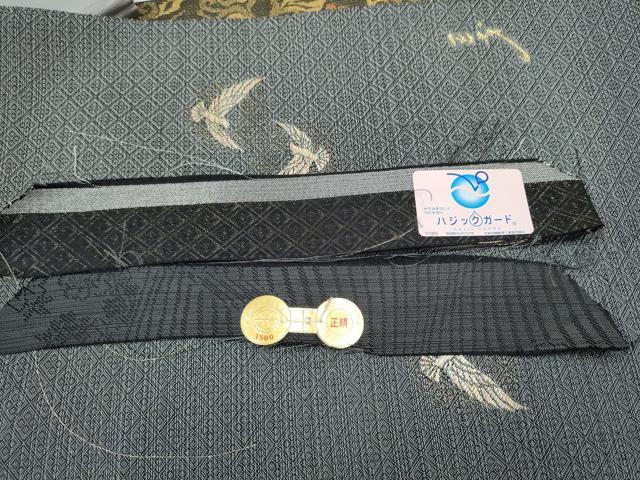 平和屋着物●染色作家 斉藤三才 両面 全通柄袋帯 三才鳥 金糸 証紙付き 正絹 逸品 CABG6031hy
