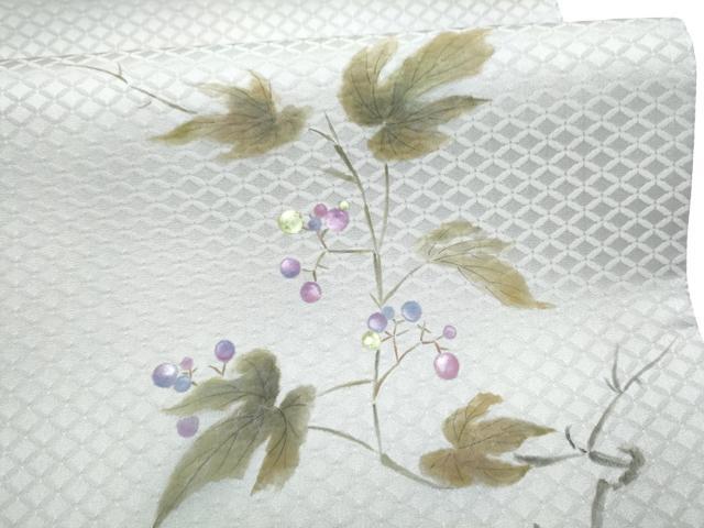 平和屋着物●太鼓柄袋帯 手描き 枝花文 正絹 逸品 CABG6038hy