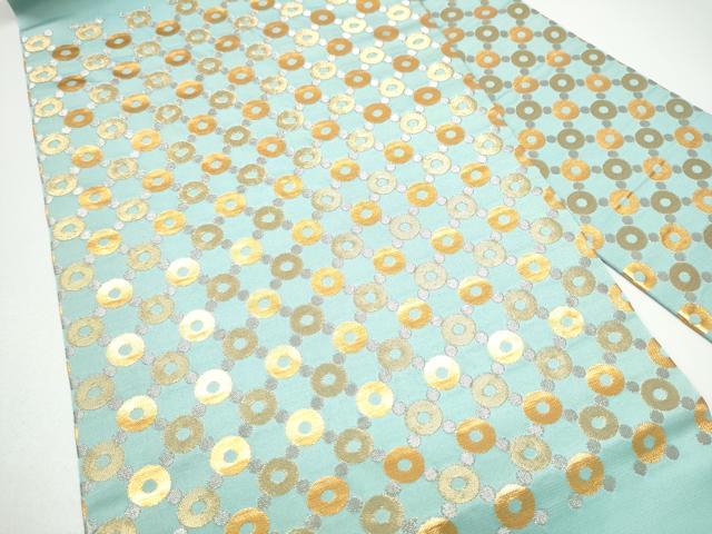 平和屋着物●龍村美術織物 たつむら 九寸名古屋帯 丸文 金銀糸 正絹 逸品 CABG6119hy