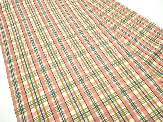 平和屋着物●全通柄 九寸名古屋帯 格子柄 正絹 逸品 CABG6128hy