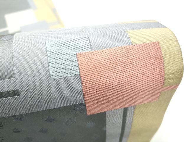 平和屋着物●全通柄袋帯 幾何学文様 正絹 逸品 CABG6166hy