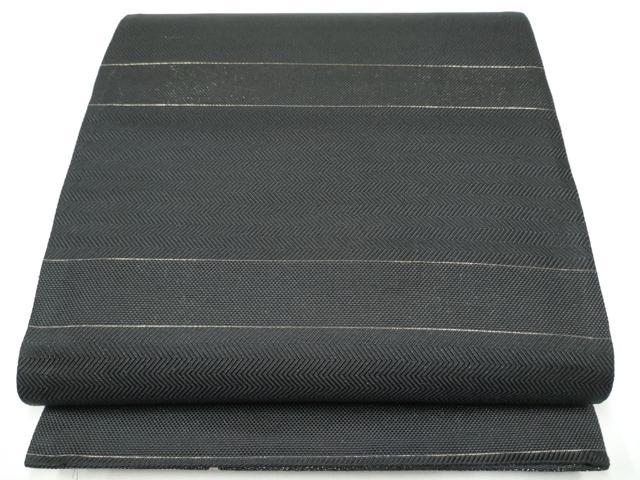 平和屋着物●六通柄袋帯 幾何学文様 金銀糸 正絹 逸品 CABG6186hy