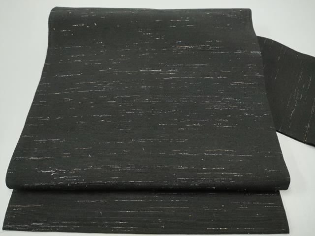 平和屋着物●全通柄 九寸名古屋帯 紬地 霞文 金糸 正絹 逸品 CABG6223hy