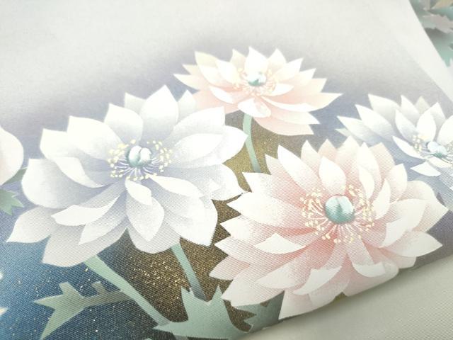 平和屋着物●九寸名古屋帯 枝花文 金彩 正絹 逸品 CABG6224hy