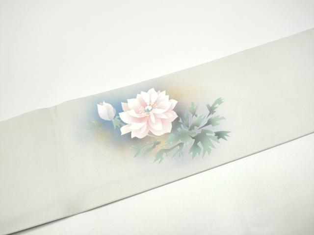 平和屋着物●九寸名古屋帯 枝花文 金彩 正絹 逸品 CABG6224hy