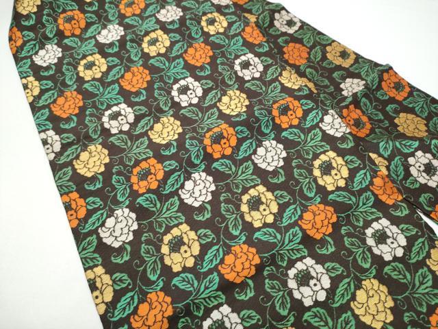 平和屋着物●全通柄 九寸名古屋帯 花唐草文 金糸 正絹 逸品 CABG6225hy
