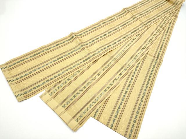 平和屋着物●本場筑前博多織 半幅帯 献上 一重帯 正絹 逸品 CABG6269hy