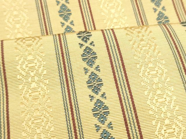 平和屋着物●本場筑前博多織 半幅帯 献上 一重帯 正絹 逸品 CABG6269hy