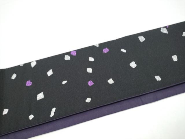 平和屋着物●塩瀬 つけ帯 箔散らし文 金彩 さが美扱い 正絹 逸品 CABG6277hy