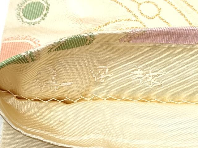 平和屋着物● 桝屋高尾 洛風林 工芸帯地 六通柄 本袋帯 花鳥文 金糸 正絹 逸品 CABG6291hy