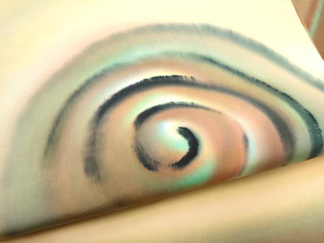 平和屋着物●虹色創家 本郷大田子 塩瀬 九寸名古屋帯 渦巻き 正絹 逸品 CABG6317hy