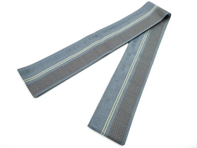平和屋着物●男性 本場筑前博多織 両面 角帯 献上 正絹 逸品 CABG6334hy