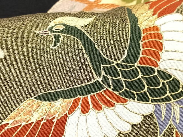 平和屋着物■豪華黒留袖 花鳥文 金彩 正絹 逸品 CABG6406xe