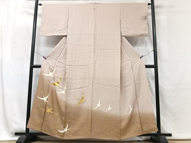 平和屋着物■豪華色留袖 飛鶴文 暈し染め 金彩 正絹 逸品 CABG6427xe
