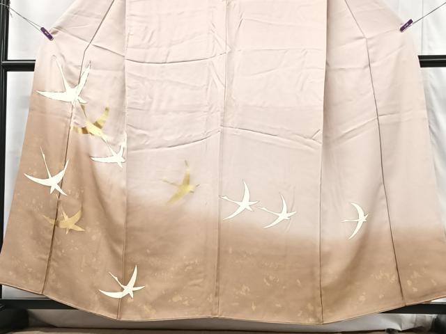 平和屋着物■豪華色留袖 飛鶴文 暈し染め 金彩 正絹 逸品 CABG6427xe