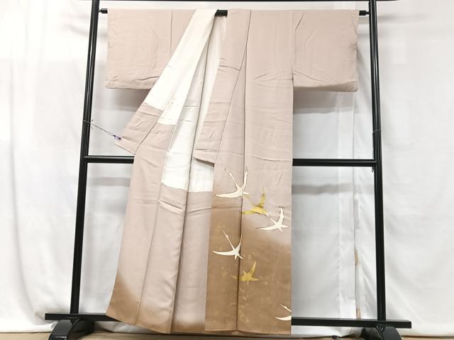 平和屋着物■豪華色留袖 飛鶴文 暈し染め 金彩 正絹 逸品 CABG6427xe