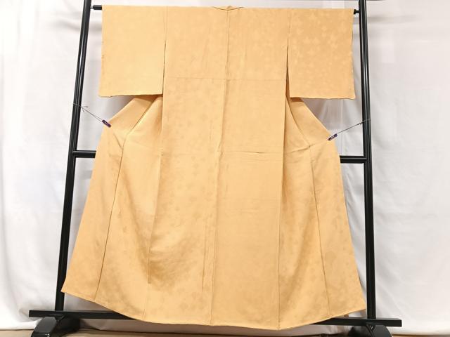 平和屋着物■上質な色無地 花葉色 正絹 逸品 CABG6439xe