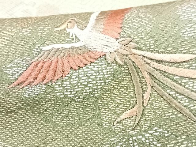 平和屋着物■訪問着 刺繍 鳳凰 暈し染め 鈴乃屋扱い 正絹 逸品 CABG6446xe