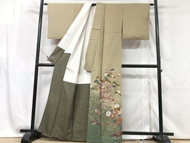 平和屋着物■豪華色留袖 御所車花鳥文 暈し染め 金彩 正絹 逸品 CABG6455xe