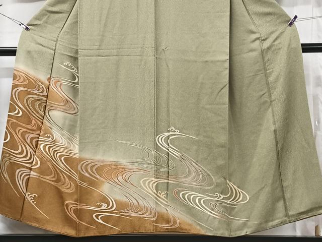 平和屋着物■訪問着 立波文 暈し染め 金彩 正絹 逸品 CABG6459xe
