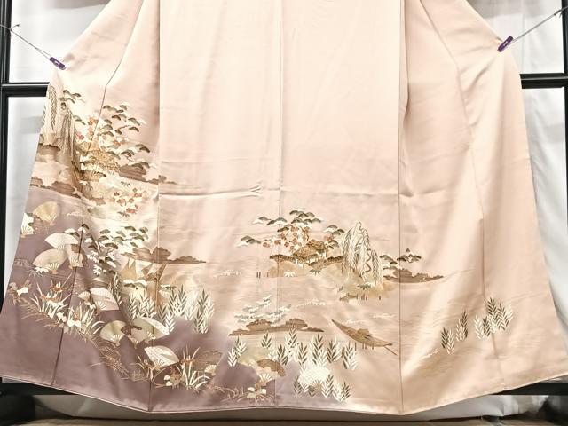 平和屋着物■豪華色留袖 風景文 暈し染め 金彩 正絹 逸品 CABG6460xe