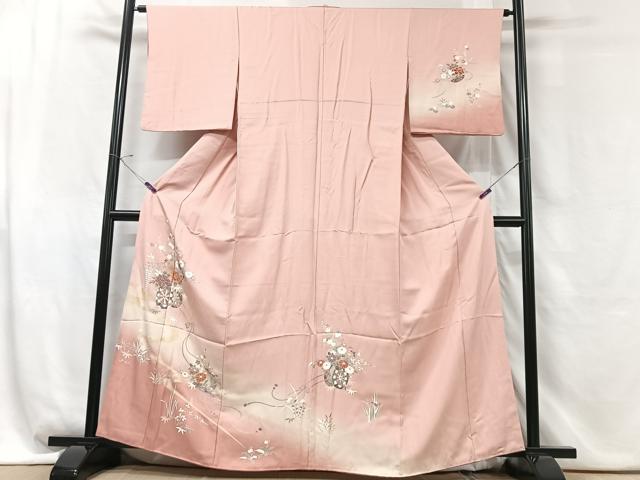 平和屋着物■訪問着 花籠文 三越扱い 正絹 逸品 CABG6461xe