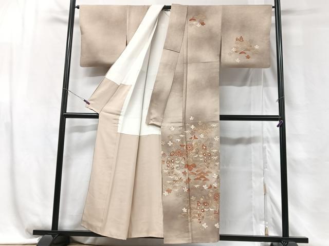 平和屋着物■訪問着 草花文 暈し染め 正絹 逸品 CABG6482xe