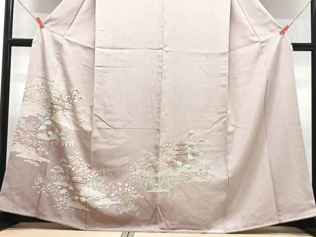 平和屋着物■訪問着 風景文 金彩 正絹 逸品 CABG6500xe