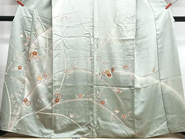 平和屋着物■訪問着 駒刺繍 枝花文 金彩 正絹 逸品 CABG6504xe