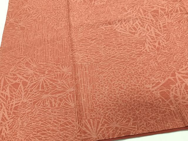 平和屋着物■上質な小紋 型染め 葉尽くし 鬼しぼ縮緬 正絹 逸品 CABG6528xe