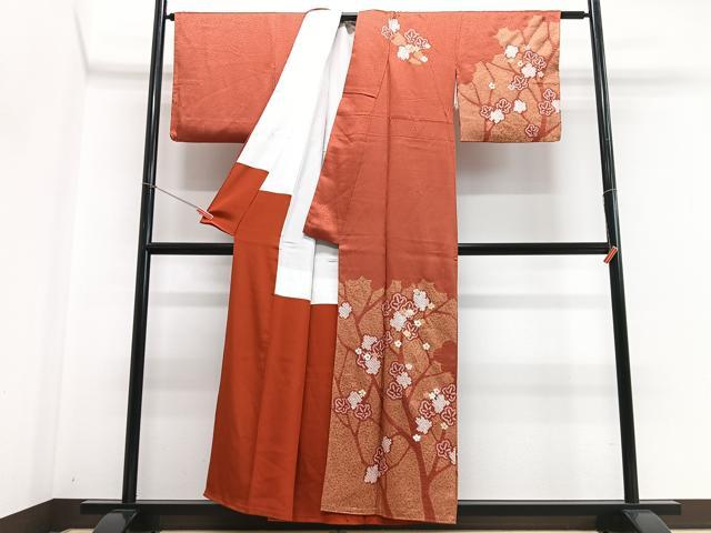 平和屋着物■訪問着 刺繍 絞り 枝梅文 金彩 正絹 逸品 CABG6531xe