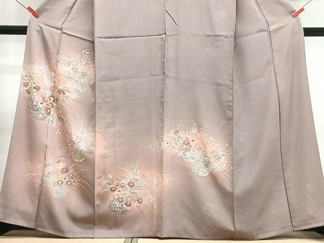 平和屋着物■訪問着 花籠文 暈し染め 金彩 正絹 逸品 CABG6532xe