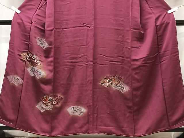 平和屋着物■訪問着 手描き 地紙花鳥文 暈し染め 金彩 正絹 逸品 CABG6562xe