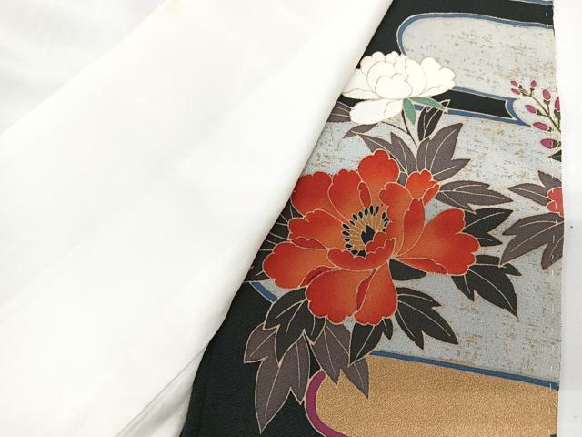 平和屋着物■豪華黒留袖 作家物 花鳥文 正絹 逸品 CABG6580xe