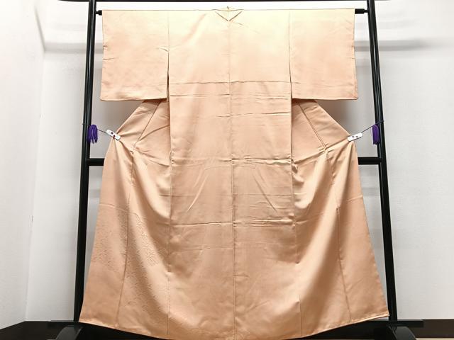 平和屋着物■豪華色留袖 片輪車地紋 杏色 正絹 逸品 CABG6581xe