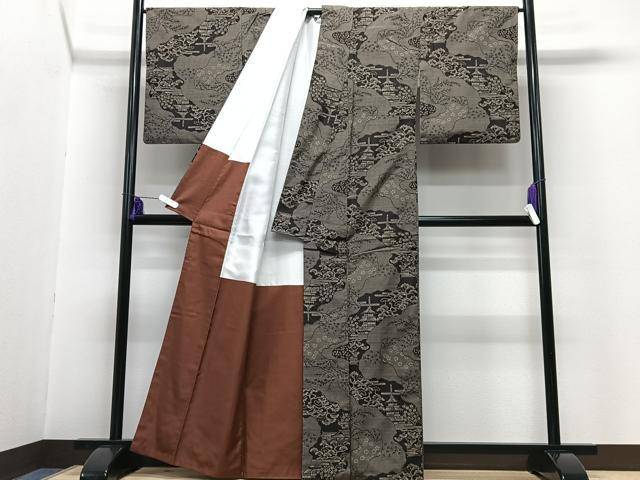 平和屋着物■上質な紬 風景文 正絹 逸品 CABG6587xe