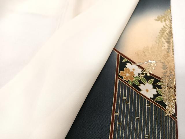 平和屋着物■豪華黒留袖 作家物 花鼓文 暈し染め 金彩 正絹 逸品 CABG6614xe