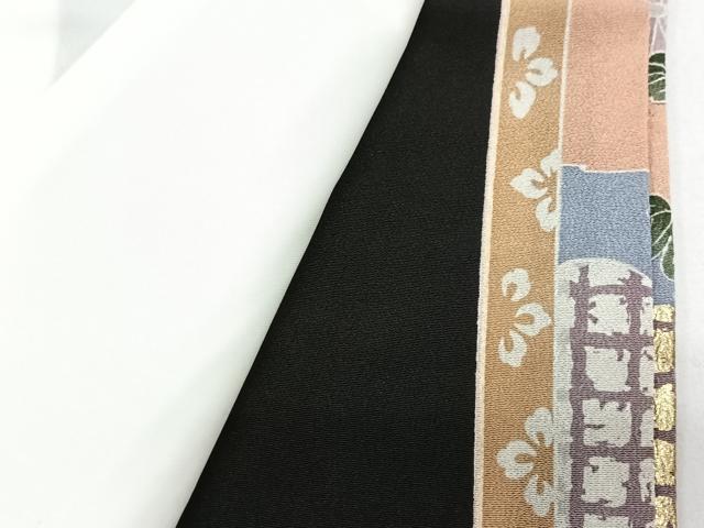 平和屋着物■豪華黒留袖 屏風花鳥文 暈し染め 金彩 正絹 逸品 CABG6629xe