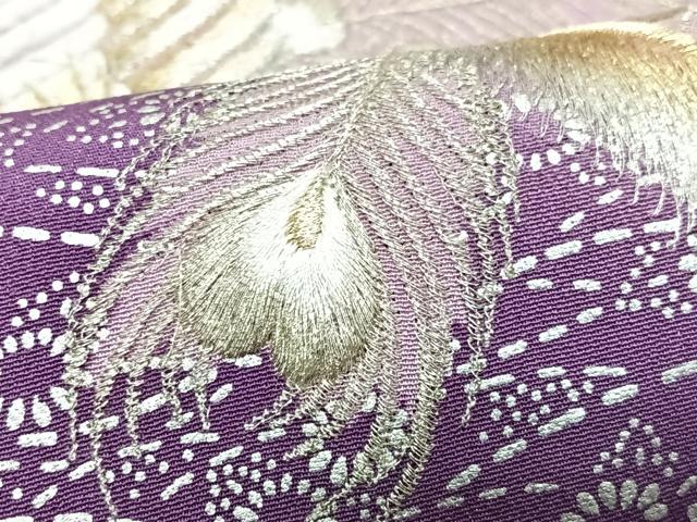 平和屋着物■豪華黒留袖 刺繍 孔雀文 金銀糸 正絹 逸品 CABG6631xe