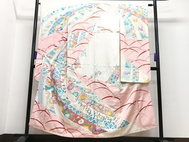 平和屋着物■豪華振袖 芝草花唐草文 金彩 正絹 逸品 CABG6632xe
