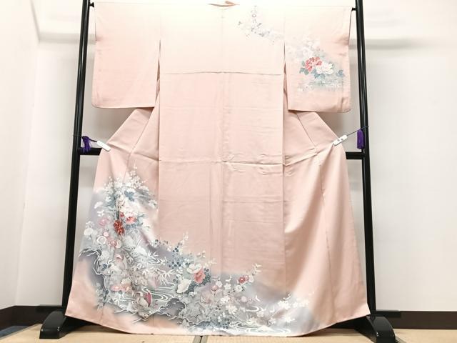 平和屋着物■訪問着 鴛鴦花文 暈し染め 正絹 逸品 CABG6633xe