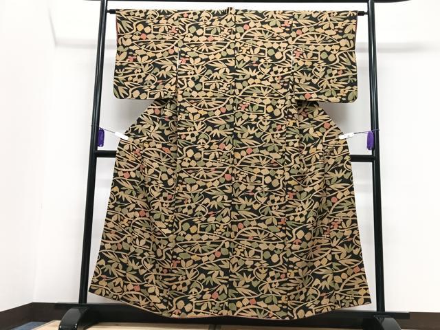 平和屋着物■上質な小紋 葉尽くし 正絹 逸品 CABG6635xe