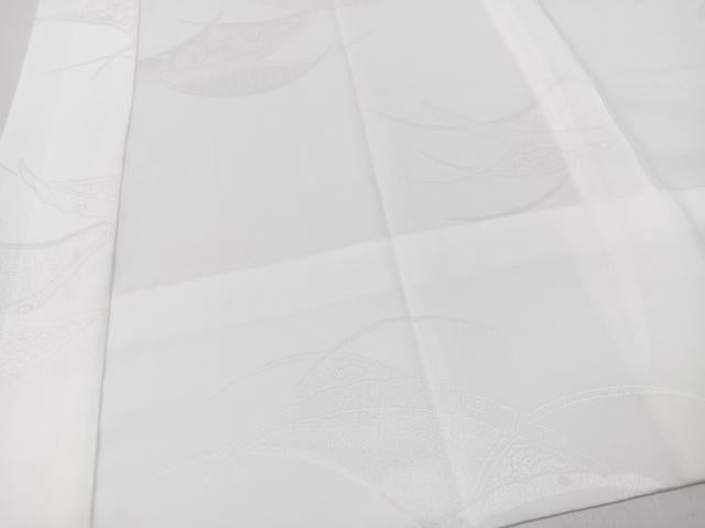 平和屋着物■長襦袢 無双仕立て 芝草扇面花地紋 正絹 逸品 CABG6647xe