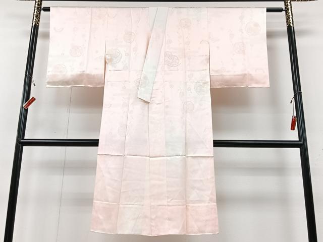 平和屋着物■長襦袢 無双仕立て 雪輪花地紋 正絹 逸品 CABG6649xe