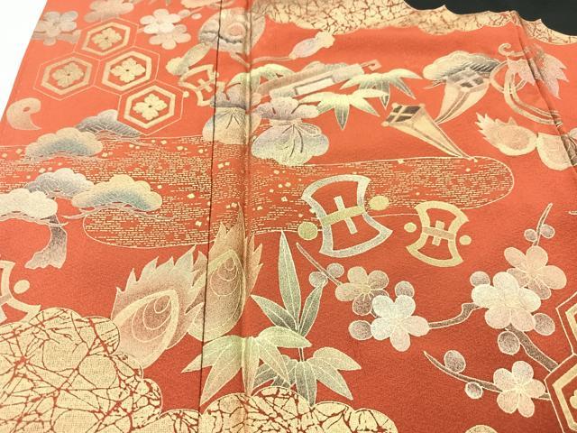平和屋着物■豪華黒留袖 作家物 宝花文 金彩 正絹 逸品 CABG6658xe
