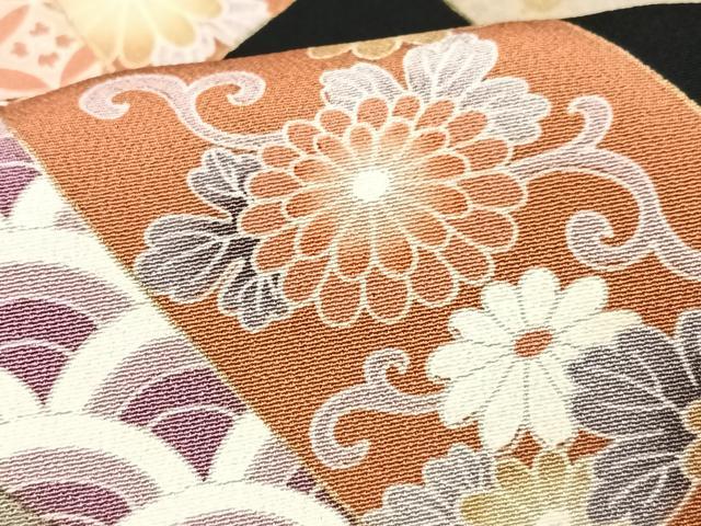平和屋着物■豪華黒留袖 短冊吉祥花文 金彩 正絹 逸品 CABG6659xe