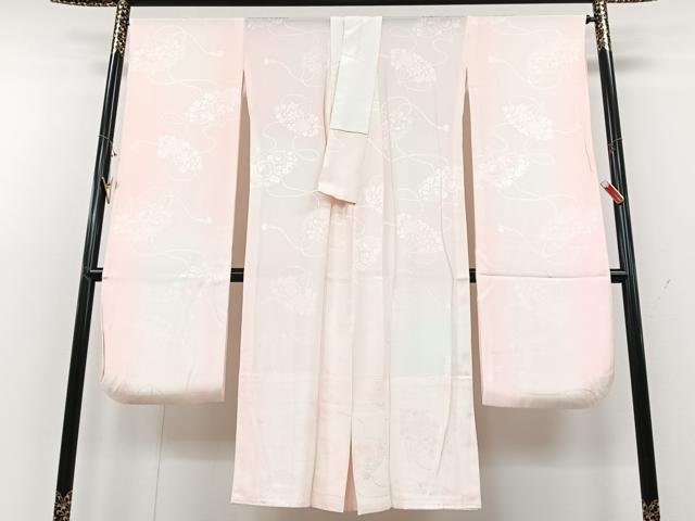 平和屋着物■振袖用長襦袢 無双仕立て 扇面花地紋 正絹 逸品 CABG6666xe