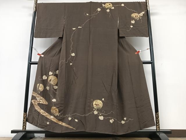 平和屋着物■訪問着 刺繍 花鳥文 金彩 正絹 逸品 CABG6669xe