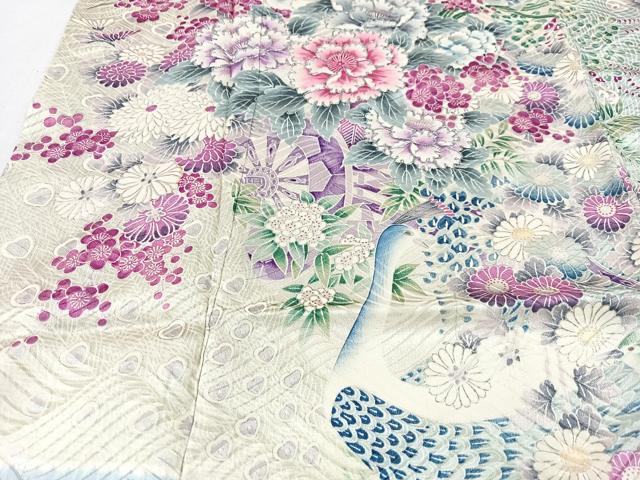 平和屋着物■豪華振袖 花鳥文 正絹 逸品 CABG6675xe