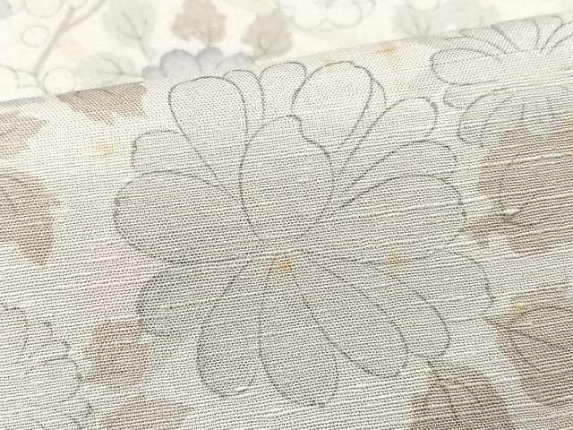 平和屋着物■上質な紬 草花文 正絹 逸品 CABG6679xe